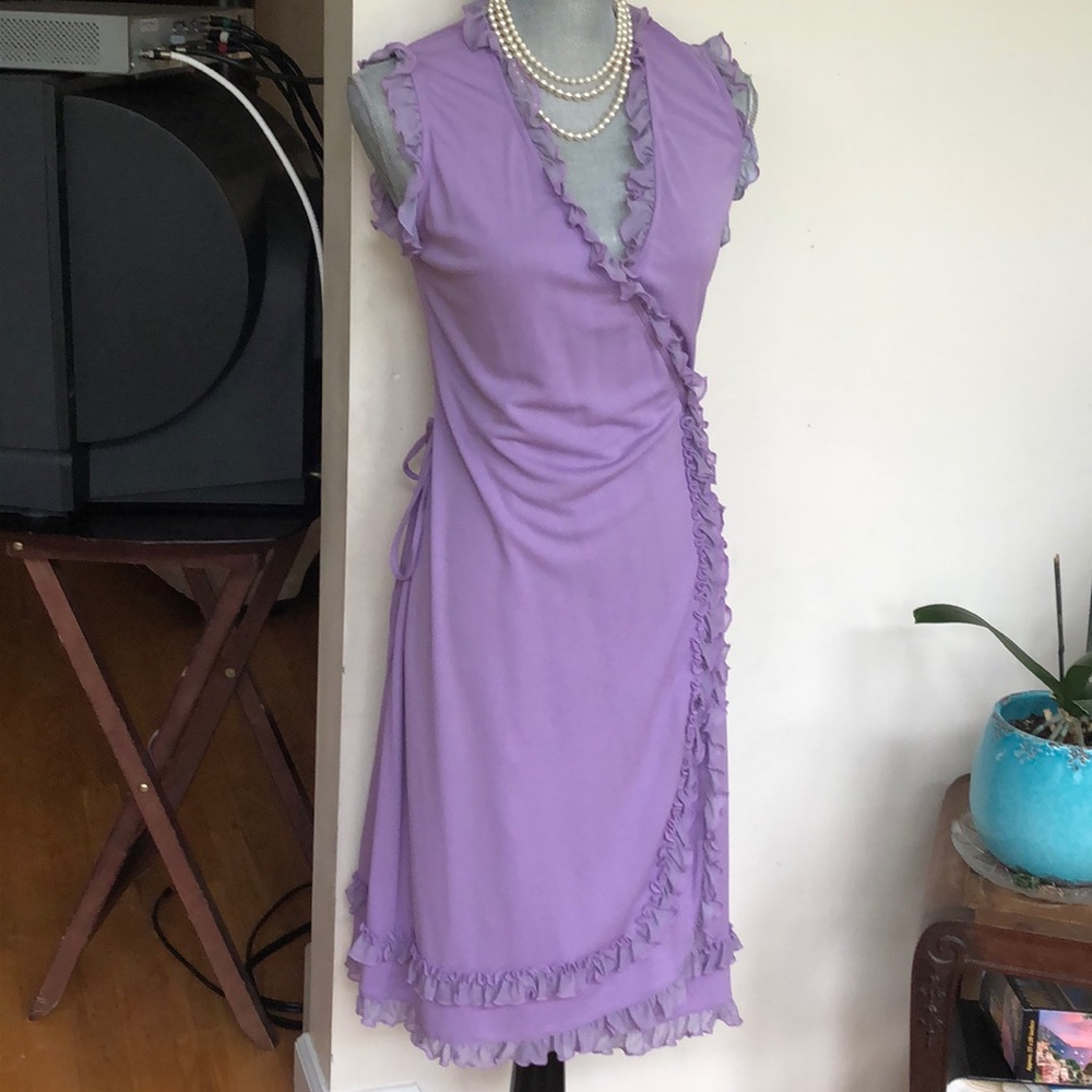 Bisou Bisou Lavender ruffle dress